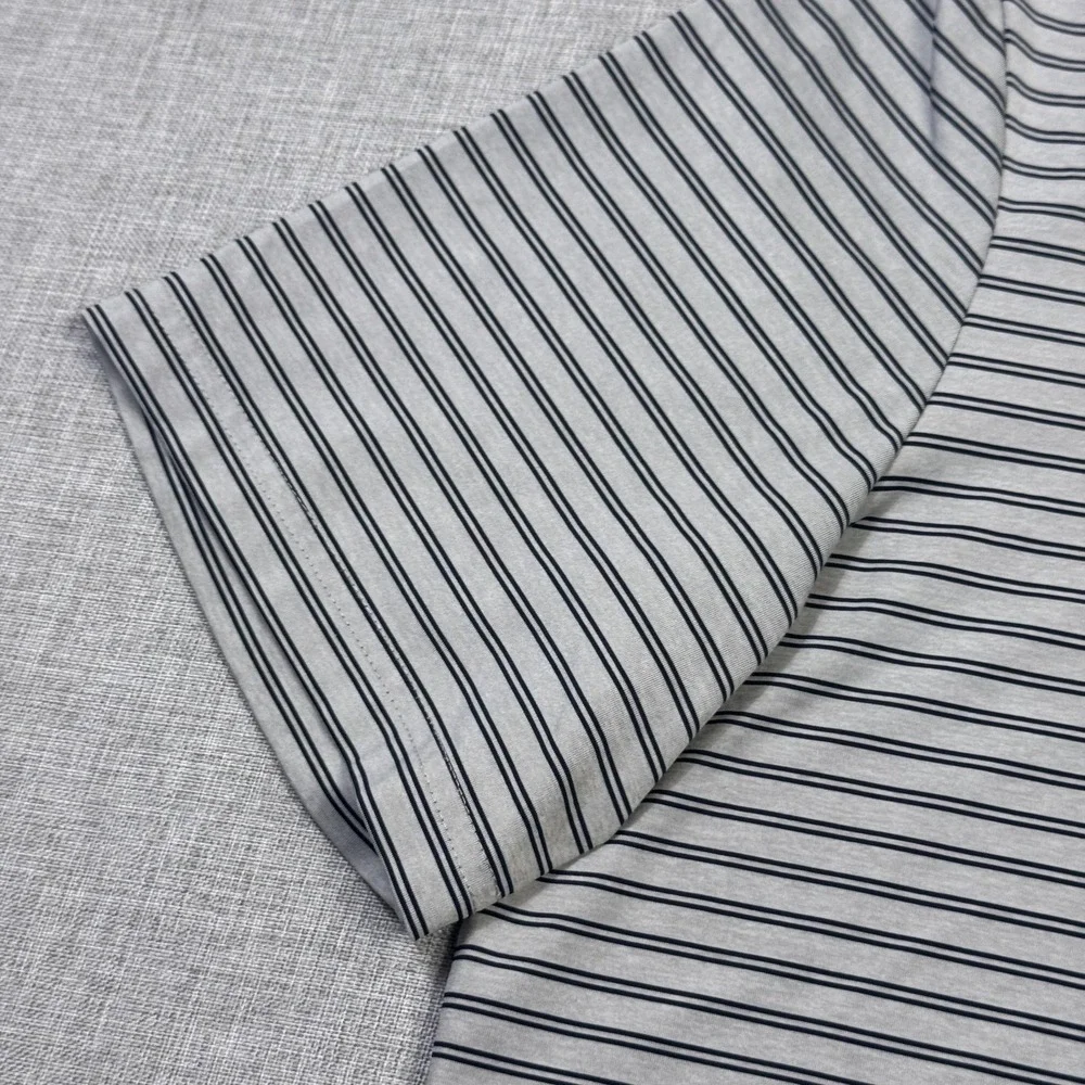 Polo Ralph Lauren Performance Golf Polo Shirt Mens L Gray Striped Classic Fit